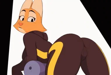 Diane Foxington sacude su gran culo en un bodysuit ajustado