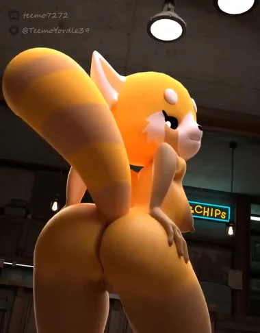 Retsuko Presume Su Culo Desnudo y Lo Menea