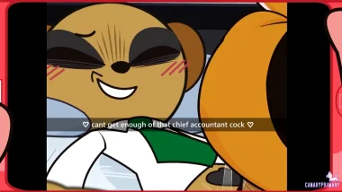 A personagem feliz curtindo sexo com Tsunoda